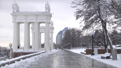 В воскресенье в Волгограде небольшой снег